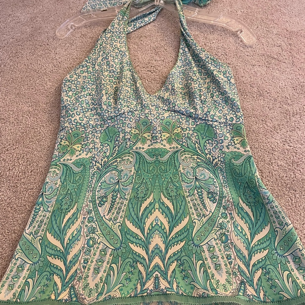 Elie Tahari Silk Halter Top